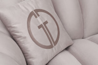 Диван Fabio двухместный велюровый бежевый Диван Fabio двухместный велюровый бежевый