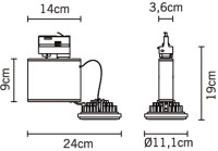 Трековый светильник Orbis D70J0315 Fabbian