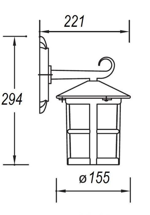 Настенный фонарь уличный  15802 Gb Oasis Light