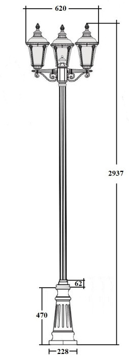 Наземный фонарь MUNICH 2S 79760SВ B2 Bl Oasis Light