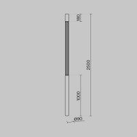 Наземный светильник Mill O427FL-L30GF3K Maytoni