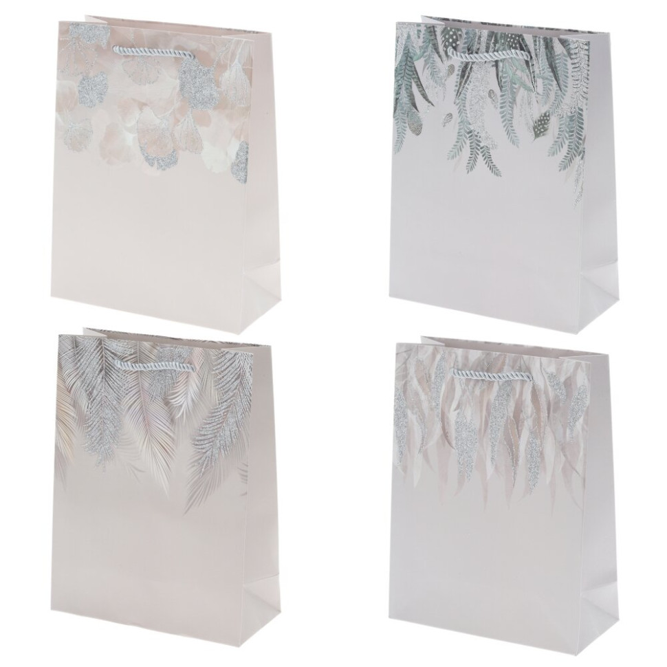 Пакет подарочный S (бумага 210г/м2, блок микс 12шт), L18 W8 H23,5 см, 4в.