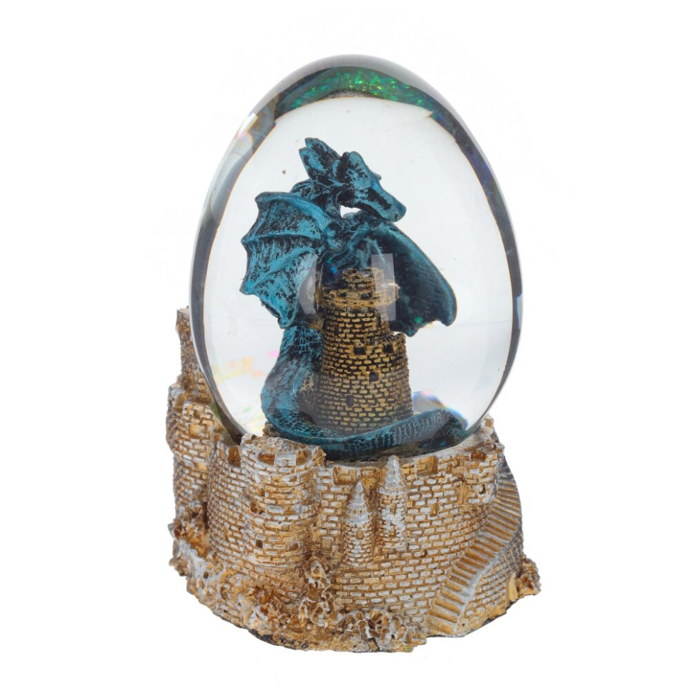 Фигурка декоративная в стекл.шаре "Дракон", D 7 см, L8 W7 H10 см, 2в.
