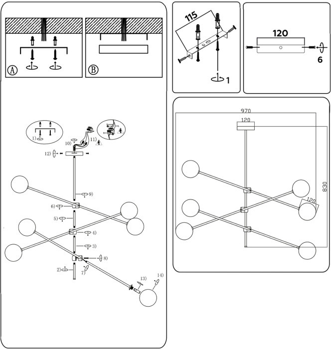 Потолочная люстра Traditional TR2512 Ambrella