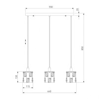 Подвесной светильник Eurosvet 50101/3 перламутровое золото