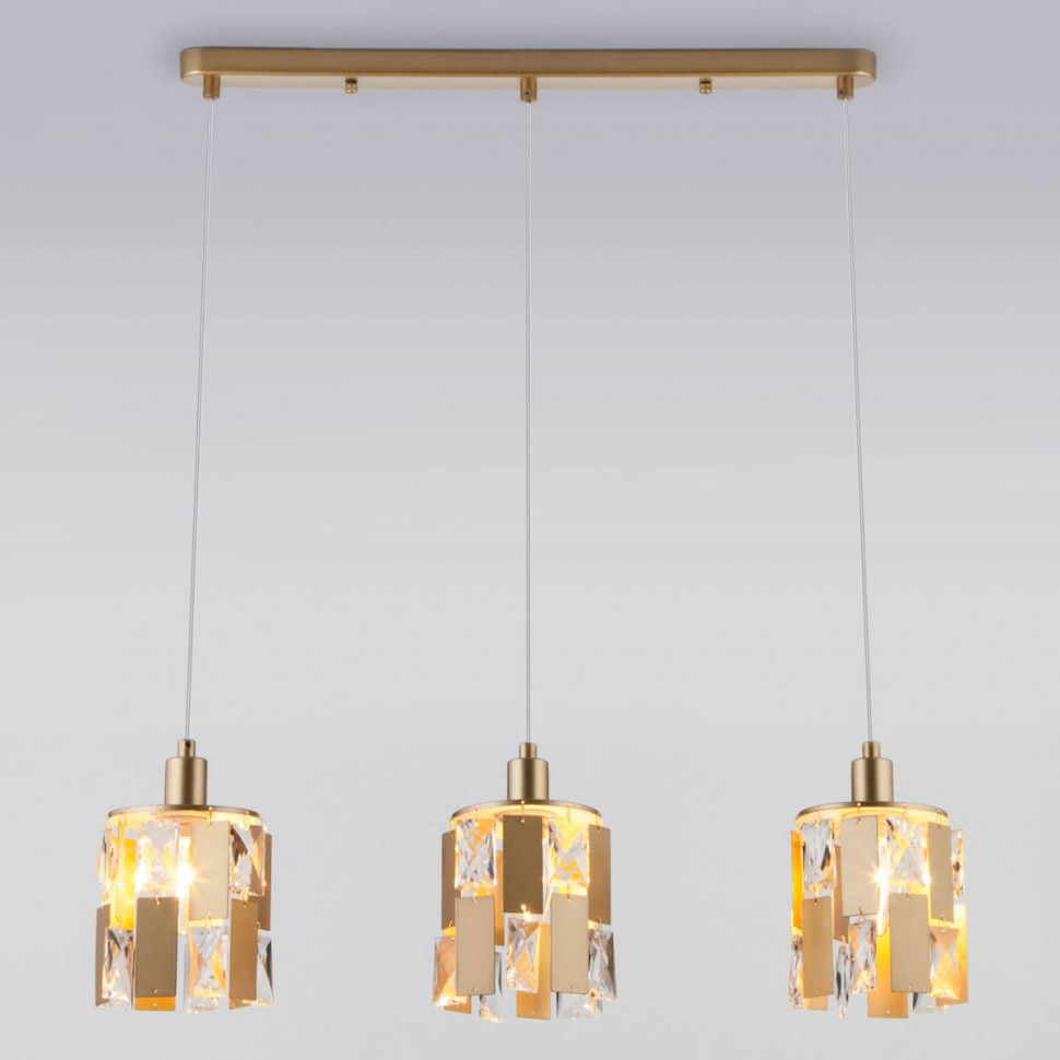 Подвесной светильник Eurosvet 50101/3 перламутровое золото