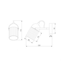 Настенный светильник Eurosvet 20122/1 черный/золото