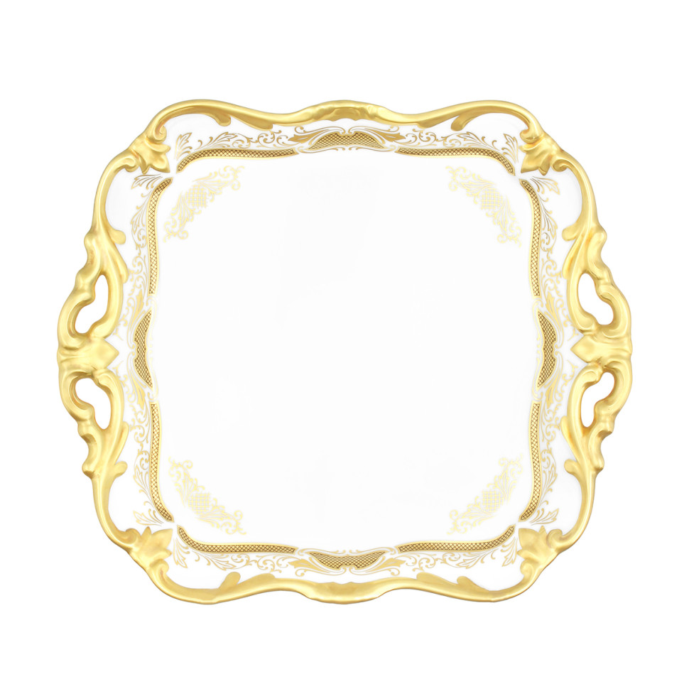 Блюдо квадратное 21см."Симфония золотая"