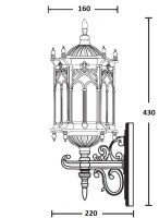 Настенный фонарь уличный DELI S 89901S/08 Bl Oasis Light Настенный фонарь уличный DELI S 89901S/08 Bl Oasis Light