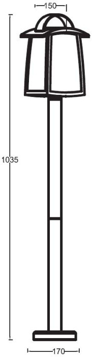 Наземный фонарь UNITE 2736-1000Cl Bl Oasis Light