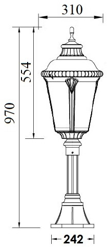 Наземный фонарь MUNICH 2М 79754MG Bl Oasis Light