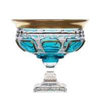 Ваза для фруктов н/н 24см."Антик Бирюза" тонкий обод