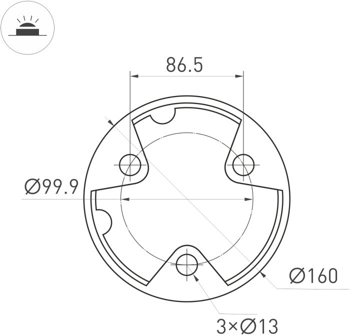 Наземный светильник GUIDE 047690 Arlight