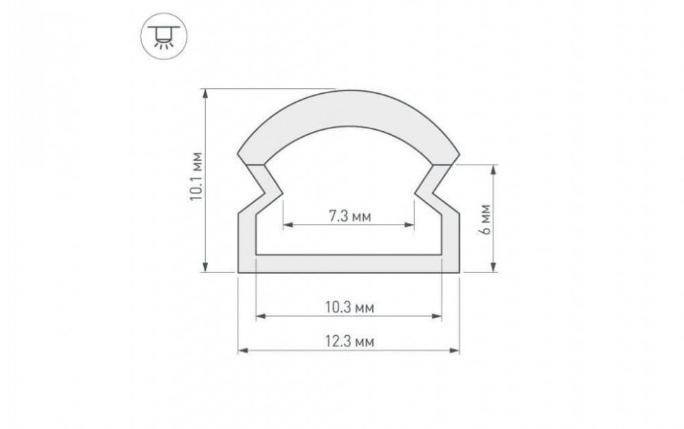 Профиль Arlight WPH-LINE-1210R-2000 OPAL 023303