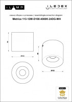 Точечный светильник Metrica 113-12W-D100-4000K-24DG-WH iLedex Точечный светильник Metrica 113-12W-D100-4000K-24DG-WH iLedex