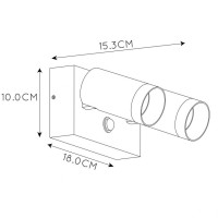 Уличный настенный светильник Lucide Taylor 09831/02/31 Уличный настенный светильник Lucide Taylor 09831/02/31