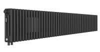 Стальной трубчатый радиатор Kohr Heim 3030/40 секций H01 с нижним подключением черный