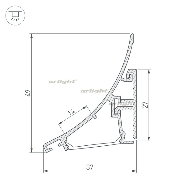 Профиль KARNIZ 021649 Arlight