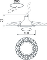 Точечный светильник N1555 N1555-Old Silver Donolux