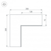 Коннектор L-образный внутренний Arlight SL-Linia55-Fantom 030130 Коннектор L-образный внутренний Arlight SL-Linia55-Fantom 030130
