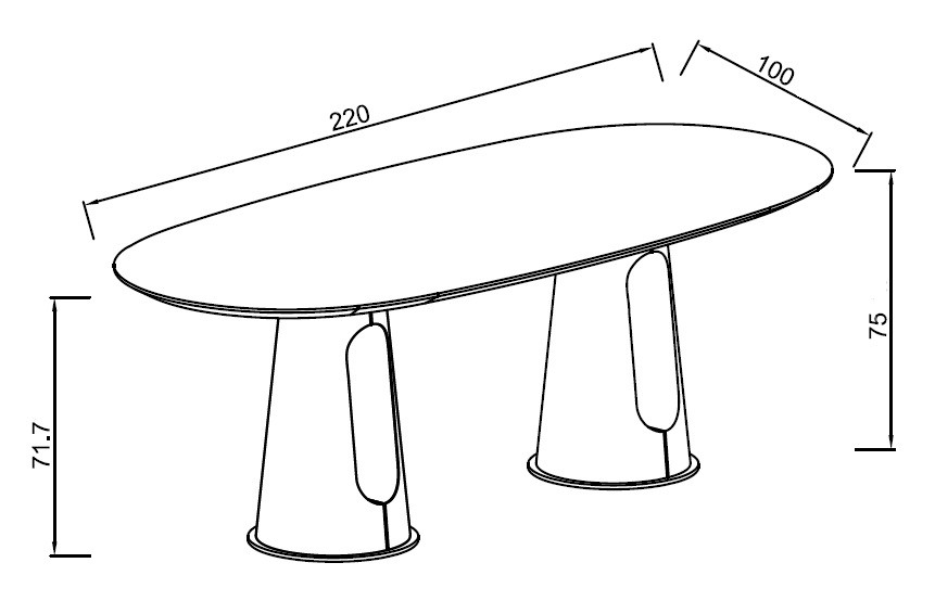 Стол обеденный мраморный/основание терракота