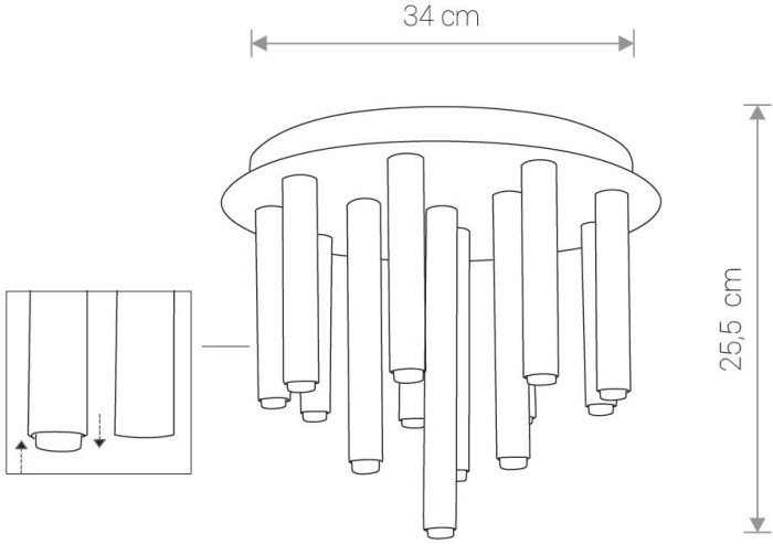 Потолочная люстра Stalactite 8355 Nowodvorski