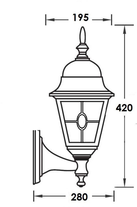 Настенный фонарь уличный QUADRO M lead GLASS 79901MlgY Bl Oasis Light
