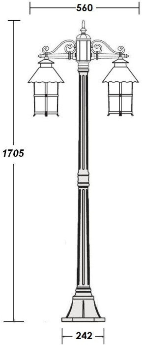 Наземный фонарь CAIOR 1 81508A Gb Oasis Light