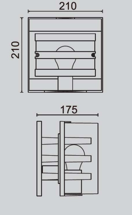 Настенный светильник уличный  1838L Gr Oasis Light