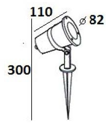 Грунтовый светильник HUMBERG W77182G SS Oasis Light