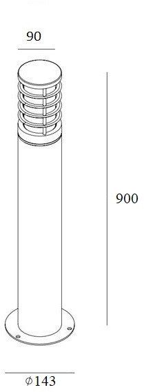 Наземный светильник  61833-900 Bl Oasis Light