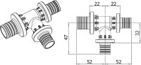 Тройник Rehau Rautitan PX 32-16-32