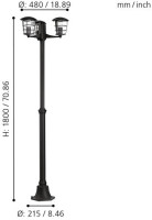 Наземный фонарь Aloria 93409 Eglo Наземный фонарь Aloria 93409 Eglo