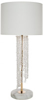 Лампа настольная "Medusa" с кристаллами (белый плафон) Лампа настольная "Medusa" с кристаллами (белый плафон)