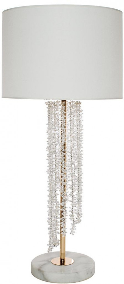 Лампа настольная "Medusa" с кристаллами (белый плафон)
