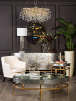 Лампа настольная "Medusa" с кристаллами (белый плафон) Лампа настольная "Medusa" с кристаллами (белый плафон)