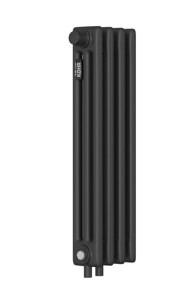Стальной трубчатый радиатор Kohr Heim 3057/04 секции H01 с нижним подключением черный