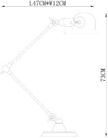 Офисная настольная лампа Table Lamp KM037T-1S chrome DeLight Collection Офисная настольная лампа Table Lamp KM037T-1S chrome DeLight Collection