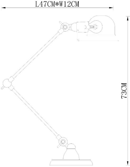 Офисная настольная лампа Table Lamp KM037T-1S chrome DeLight Collection