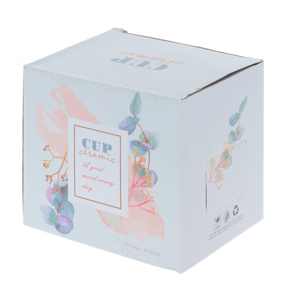 Кружка с крышкой, 450 мл, L13 W9,5 H11 см