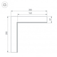 Коннектор L-образный внутренний Arlight SL-Linia45-Fantom 030103 Коннектор L-образный внутренний Arlight SL-Linia45-Fantom 030103