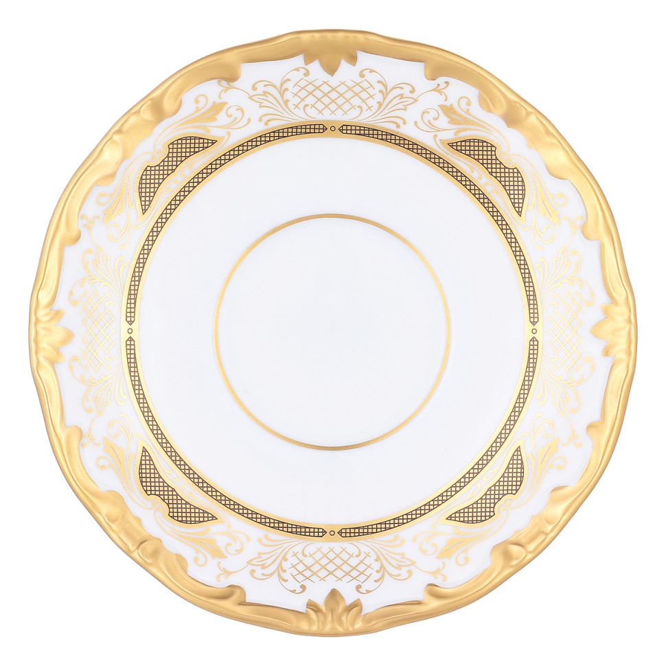 Набор блюдец 13см.6шт."Симфония золотая"