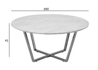 Стол журнальный круглый черный/хром