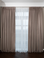 Портьера Silky 275х260см димаут бежевая