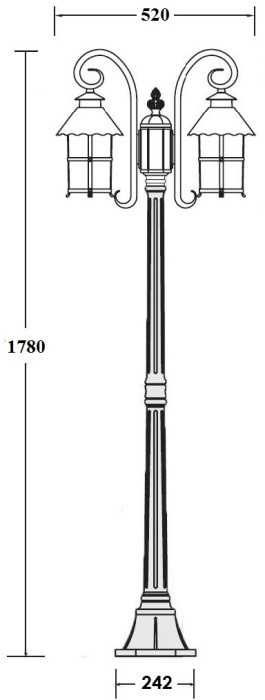 Наземный фонарь CAIOR 1 81508A/18 Gb Oasis Light