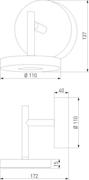 Настенный светильник уличный Verano 35185/D черный Elektrostandard