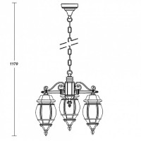 Уличный светильник подвесной  83470L/3 Bl Oasis Light