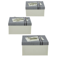 Набор из 3-х коробок подарочных, L19 W26 H15 см, 2в.