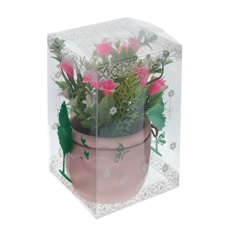 Цветочная композиция, L11 W11 H18 см, 4в.