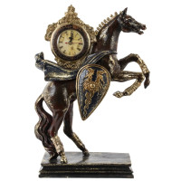 Фигурка декоративная "Лошадь" с часами D8см, (AAx1 н/п), L31,5 W14 H45,5 см
